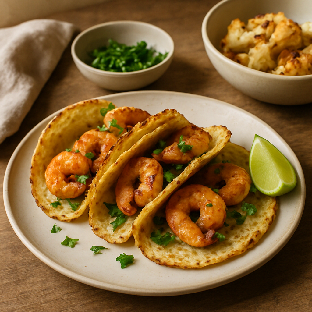 Zesty Shrimp Tacos with Cauliflower