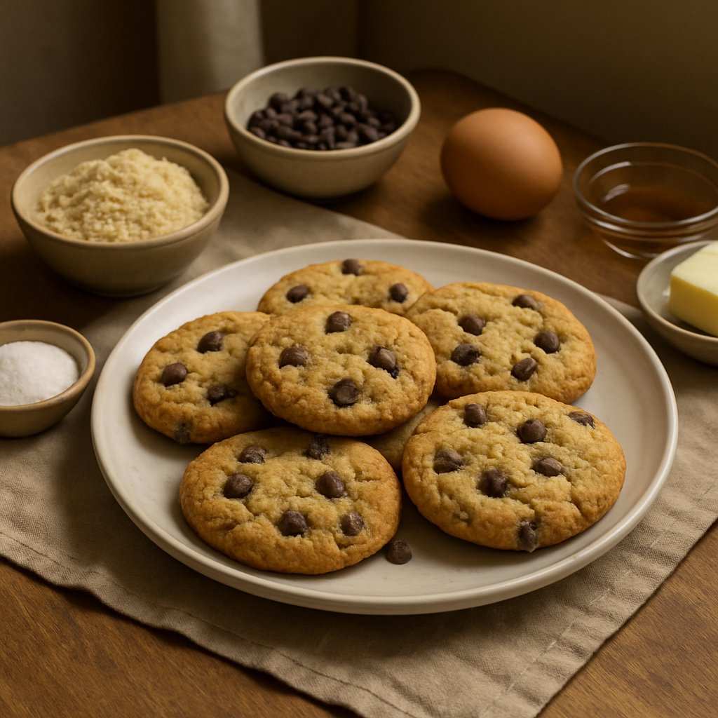 Keto-Cookies mit Schokoladenstückchen