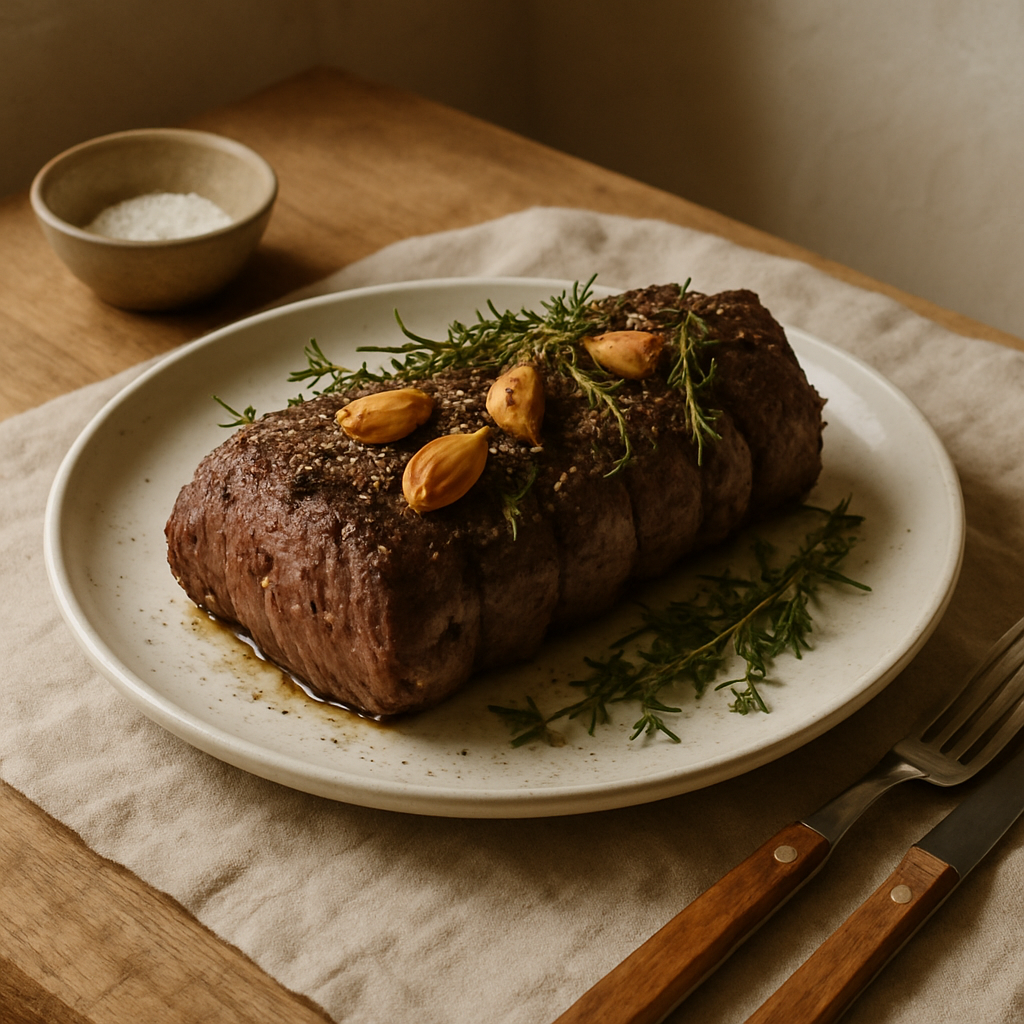 Roasted Beef Tenderloin with Garlic