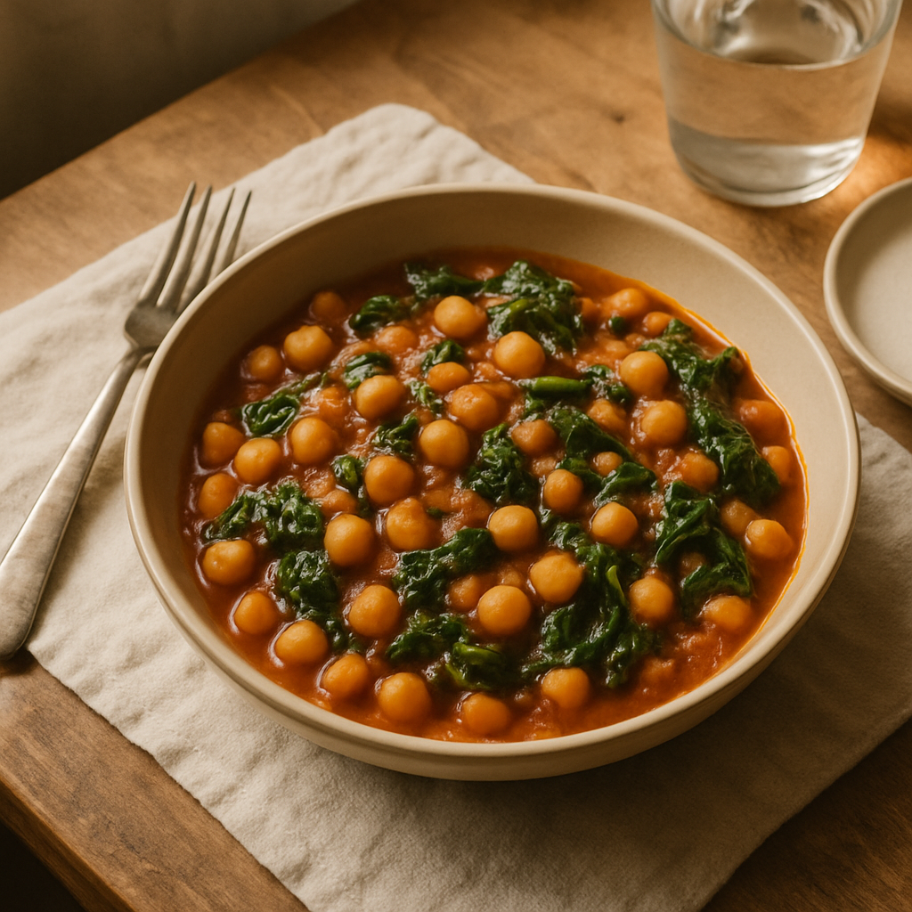 Chickpea and Spinach Curry