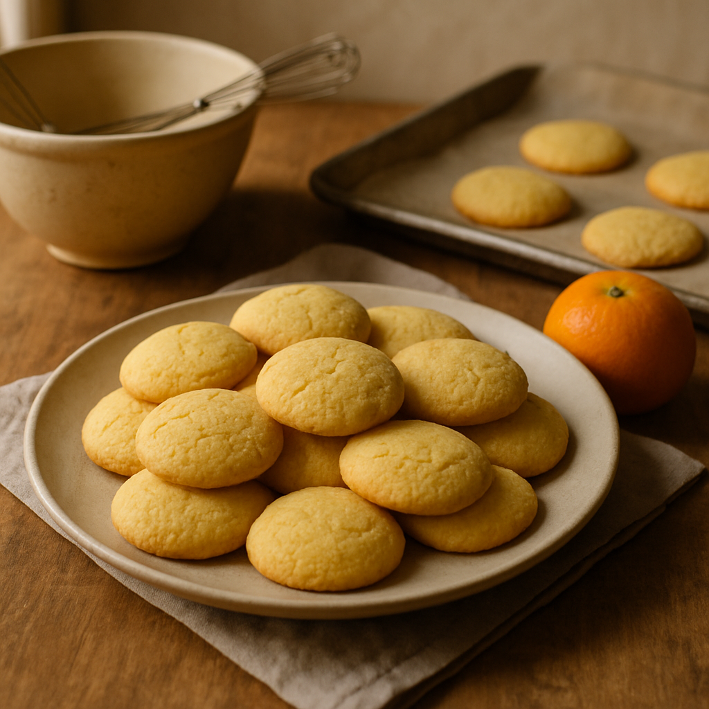 Grießkekse mit Orange