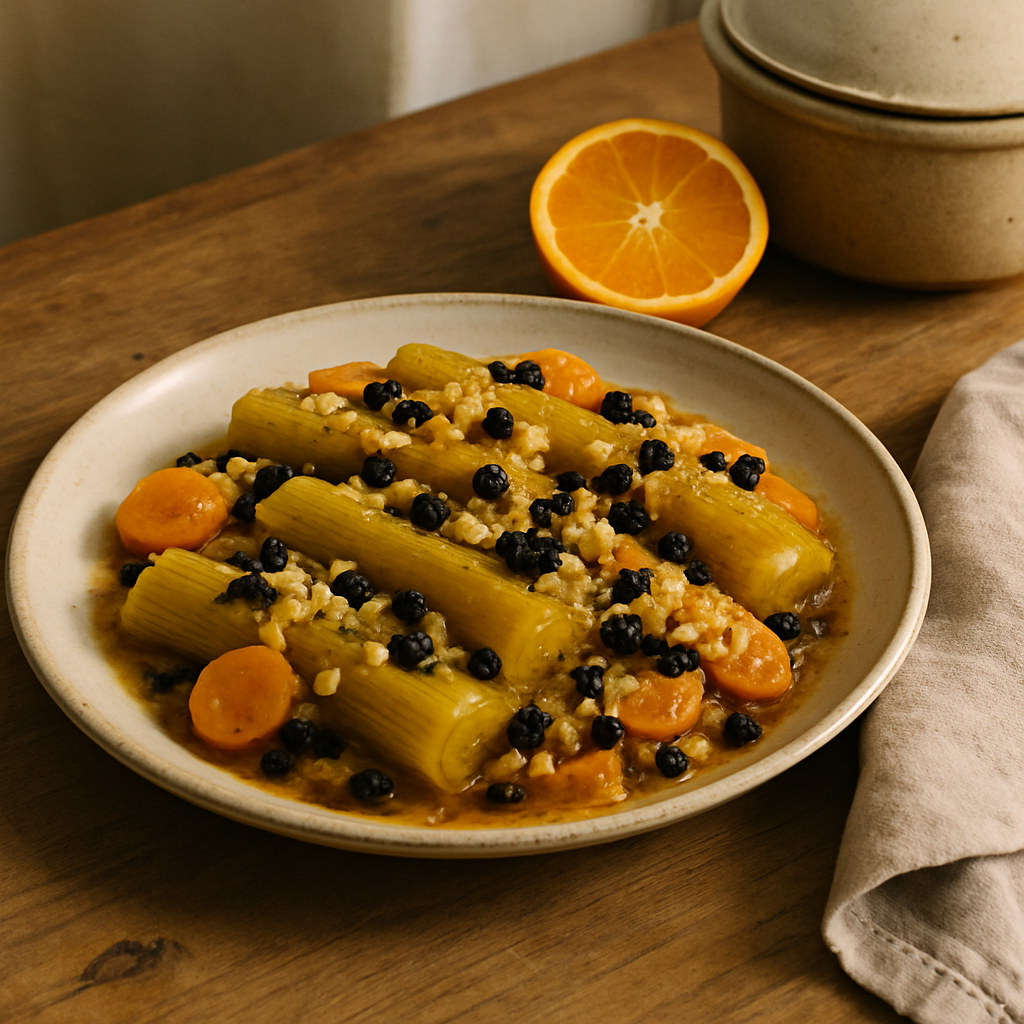 Cretan-Style Olive Oil-Braised Leeks with Orange