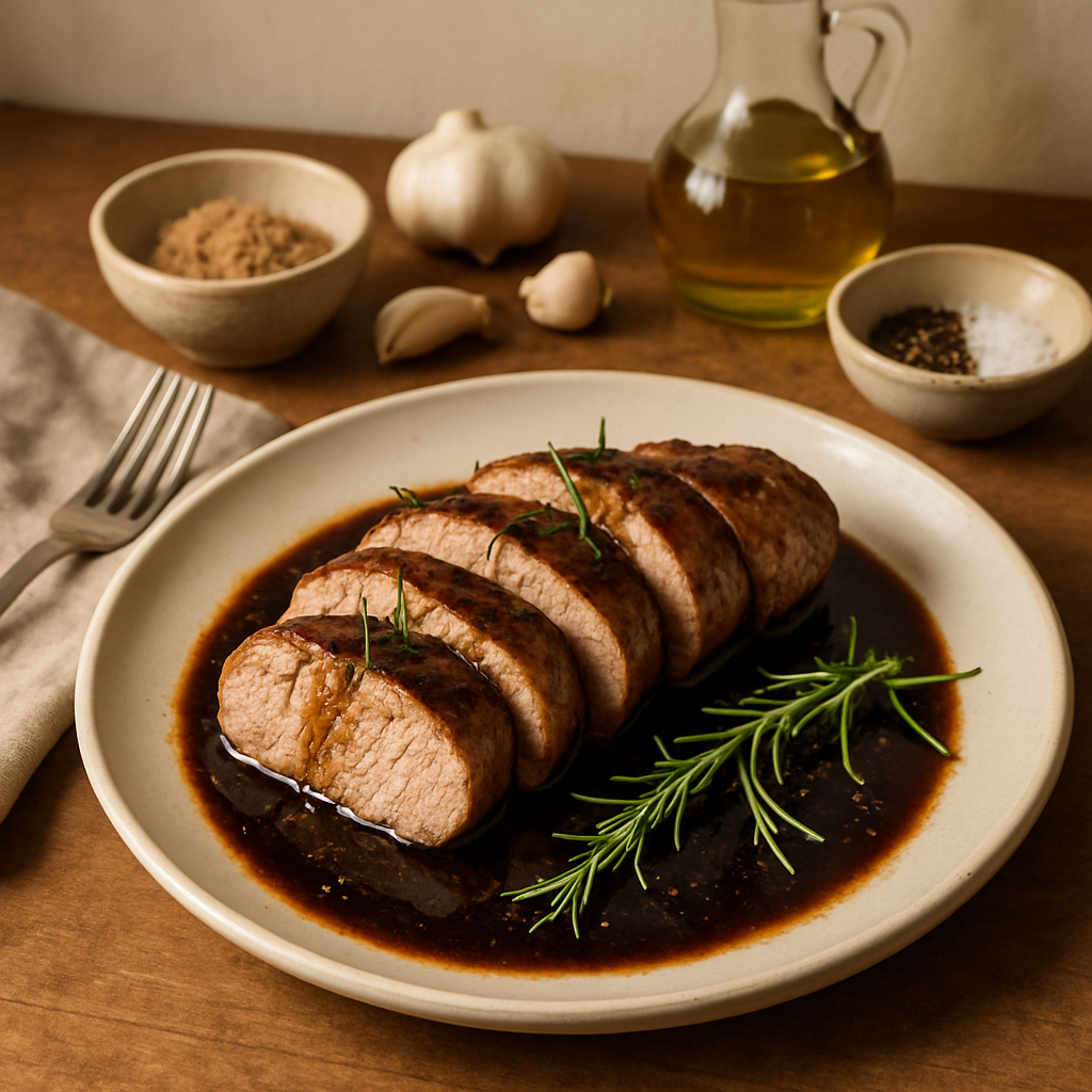 Schweinefilet mit Balsamico-Glasur
