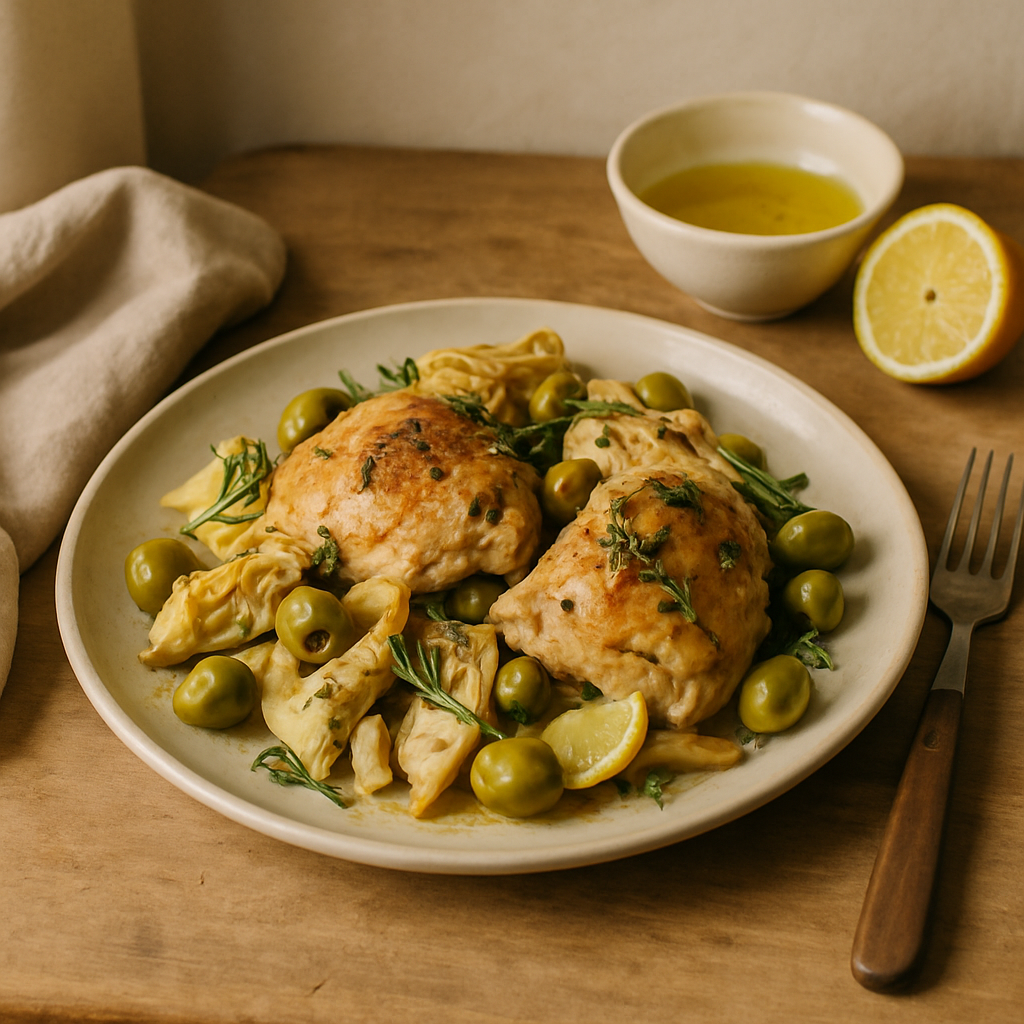Mediterranes Ofenhähnchen mit Artischocken