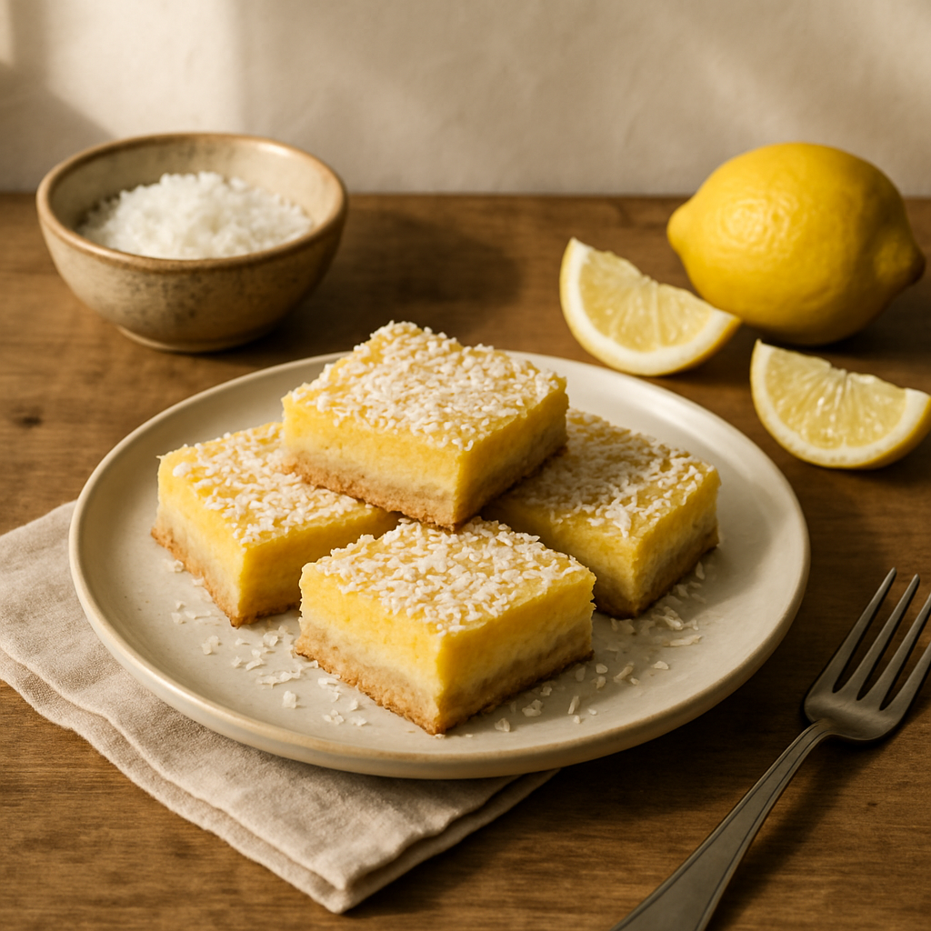 Limonlu Hindistan Cevizli Dilimler