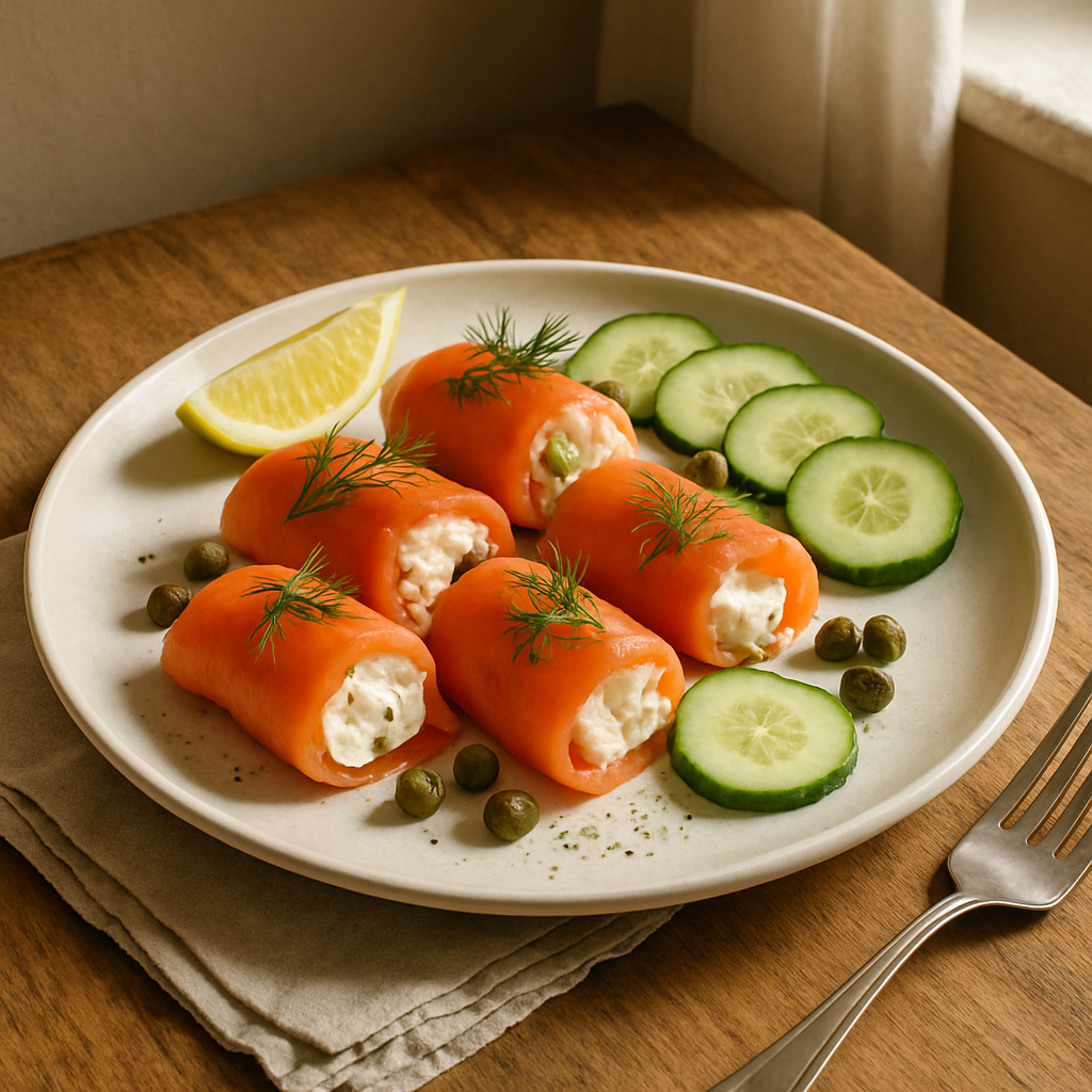 Salmon and Cream Cheese Rolls