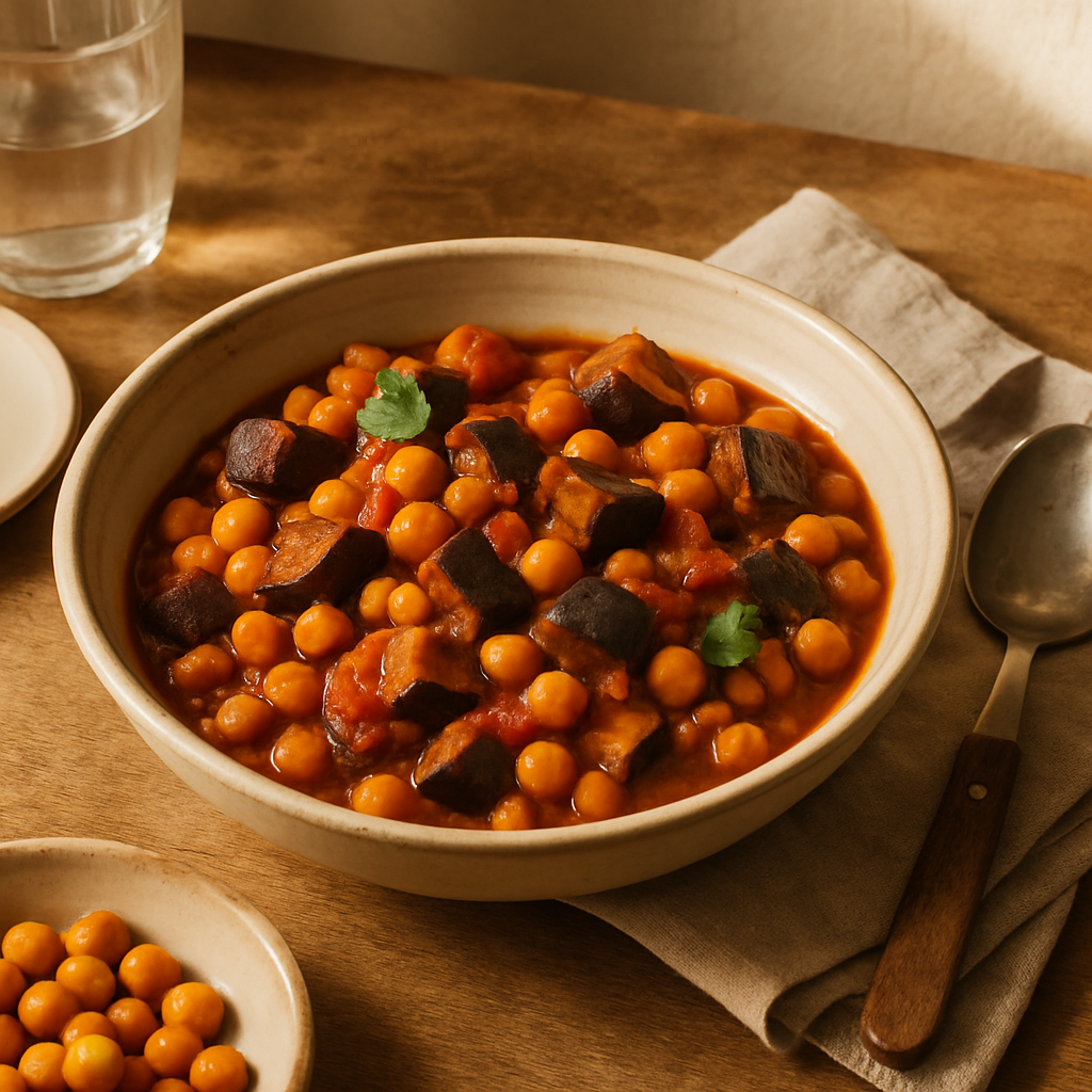 Mediterranes Kichererbsen-Auberginen-Curry