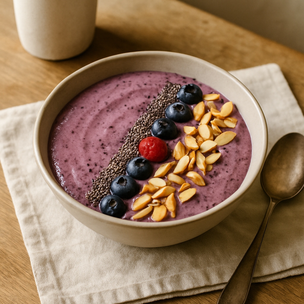 Orman Meyveli ve Bademli Smoothie Kasesi