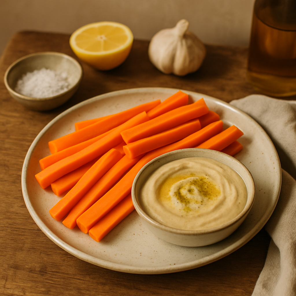 Karottenstifte mit Tahini-Dip