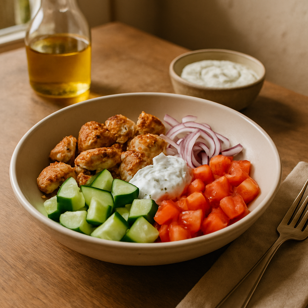 Hähnchen-Gyros-Bowls