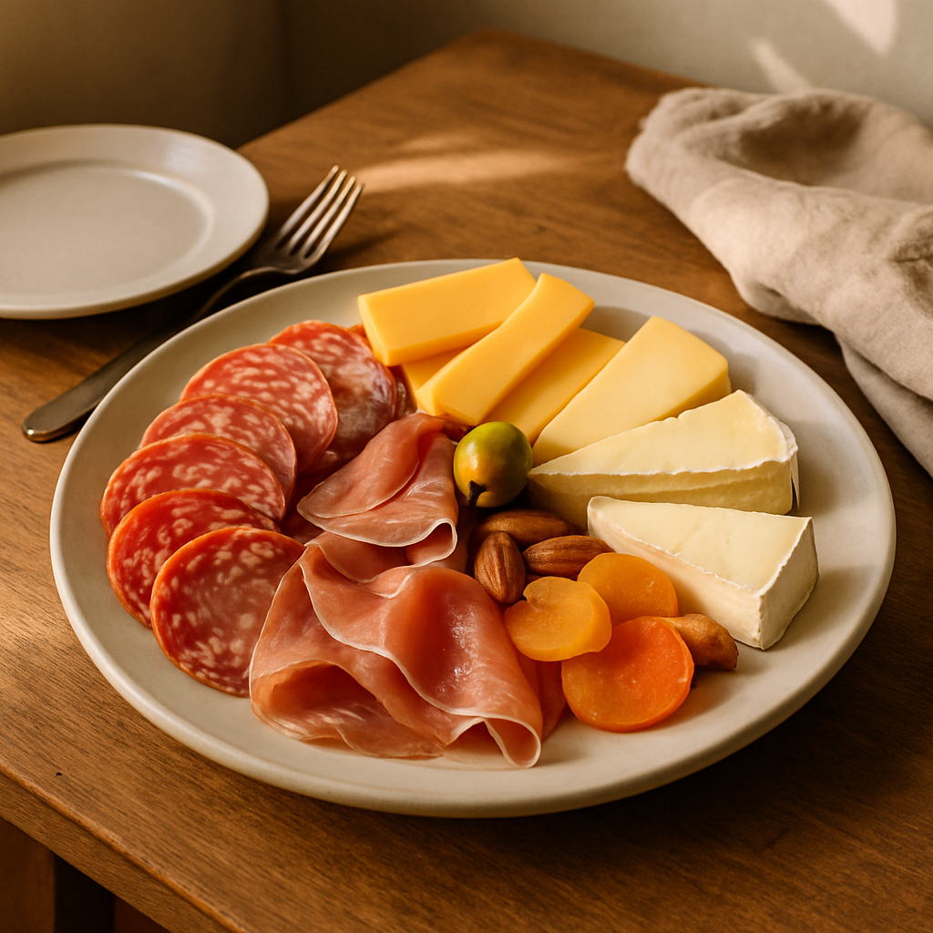 Sliced Meat and Cheese Platter