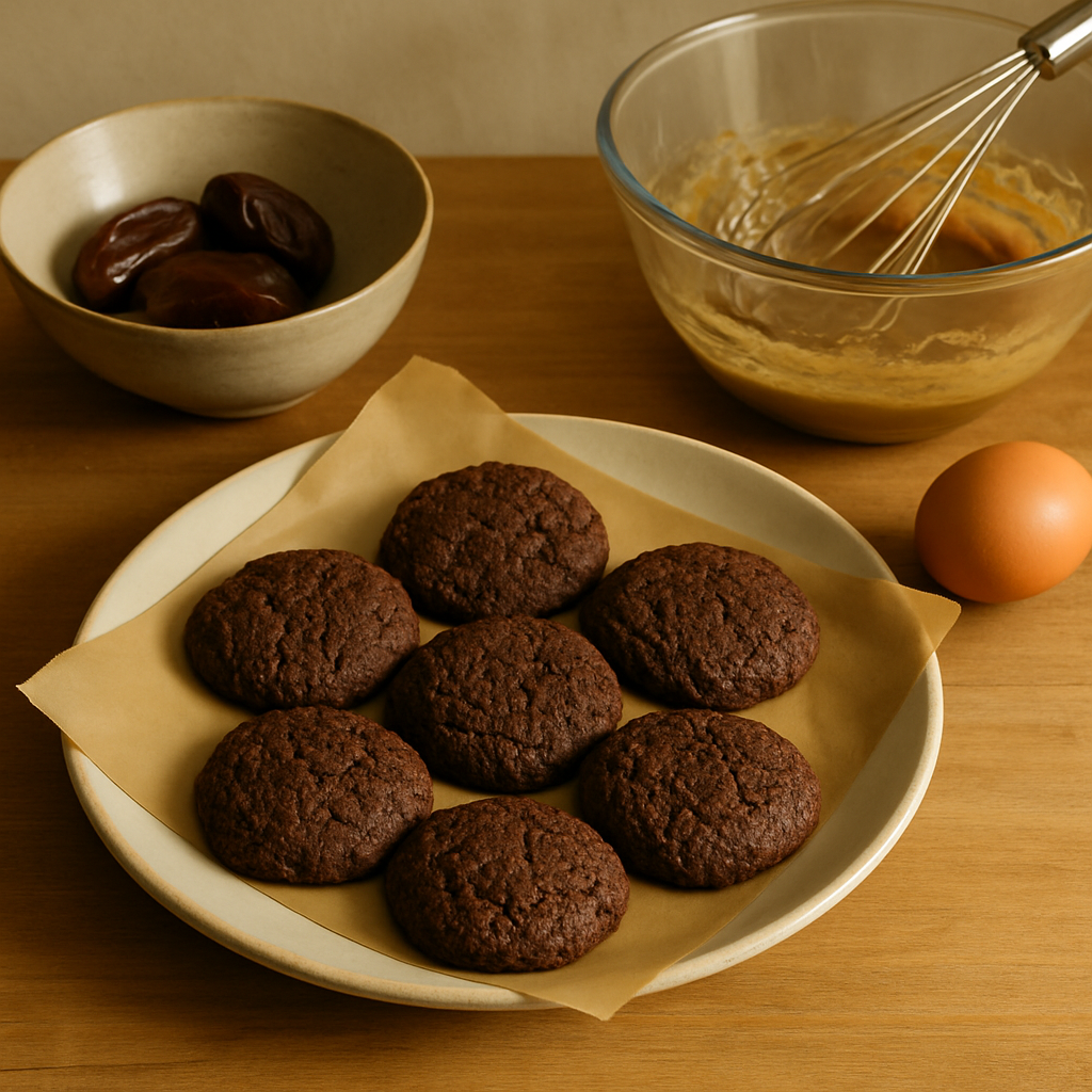 Cocoa Tahini Date Cookies