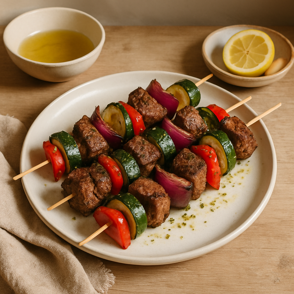 Beef and Vegetable Kebabs