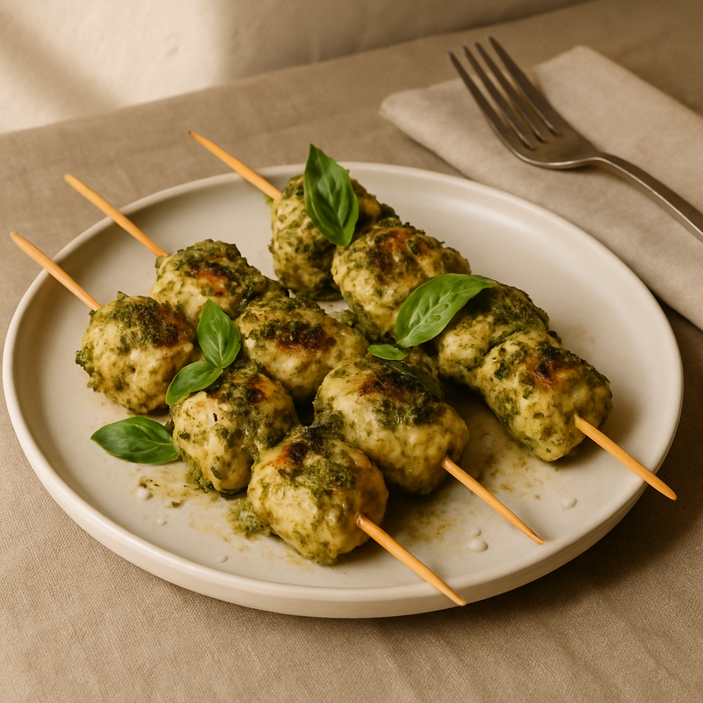 Pesto Chicken Skewers