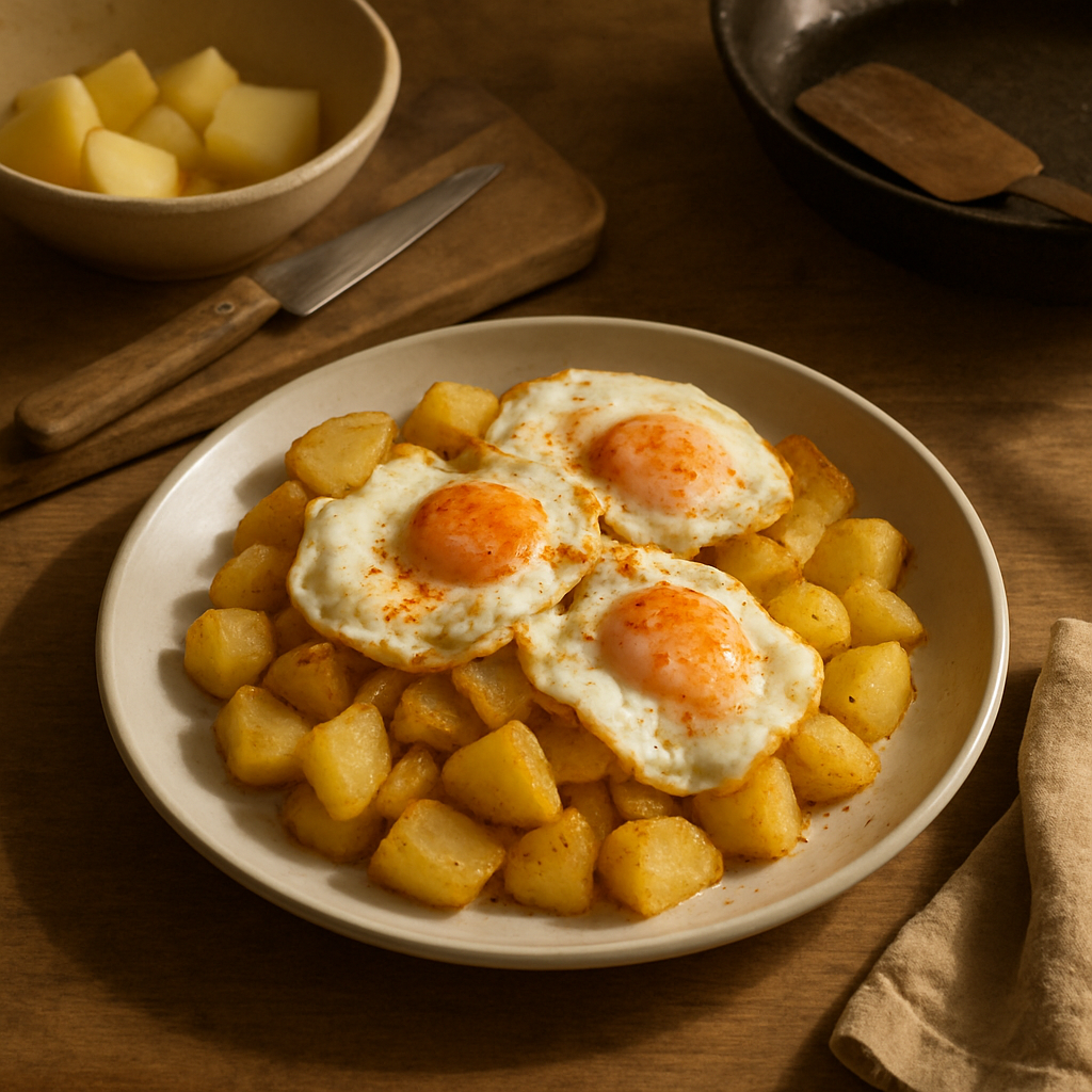 Patatesli Huevos Rotos