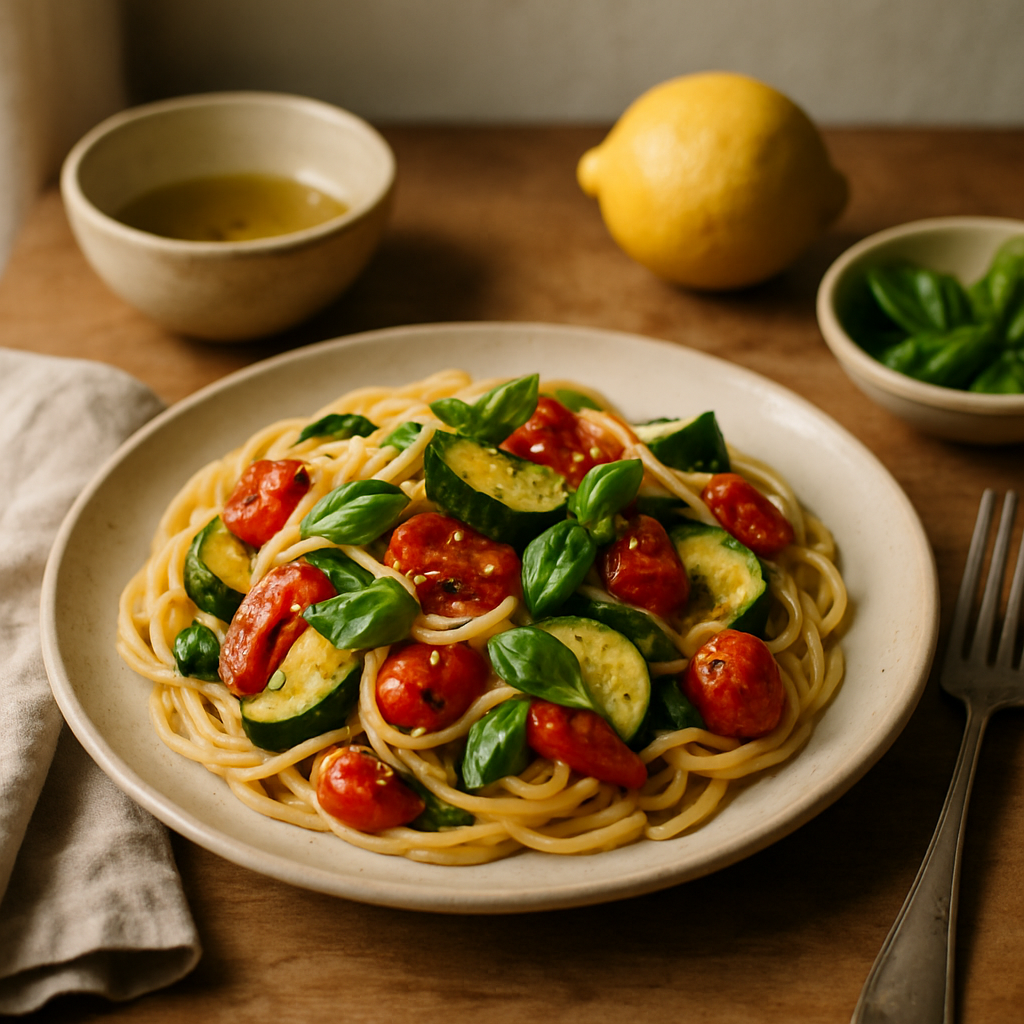 Lemon Basil Pasta with Vegetables