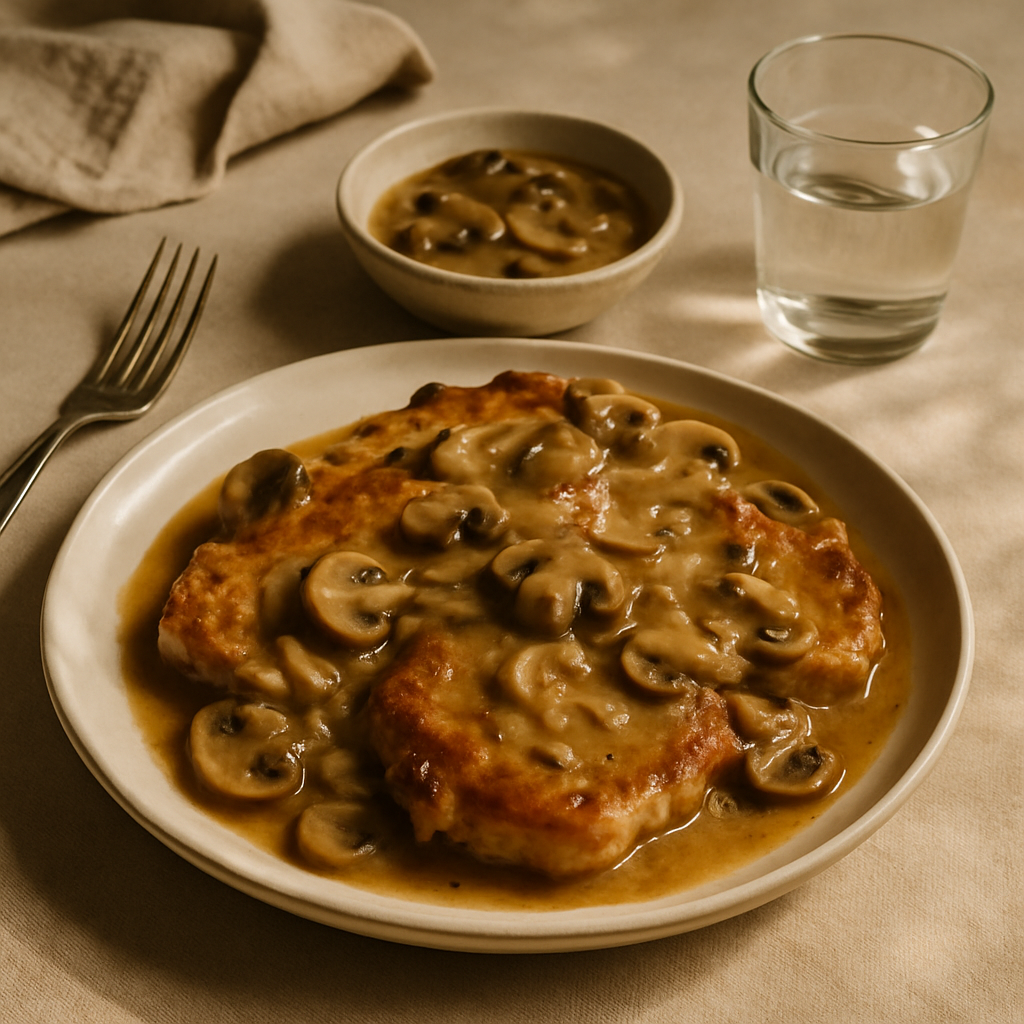 Pork Chops with Mushroom Gravy