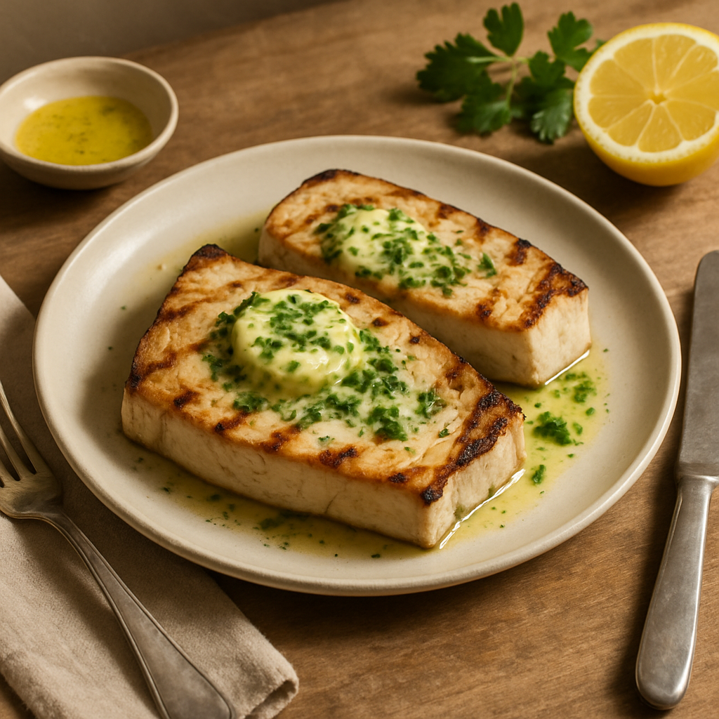 Grilled Swordfish with Herb Butter