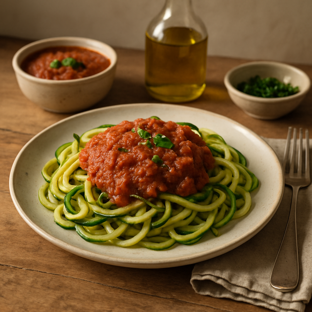 Marinara Soslu Kabak Eriştesi