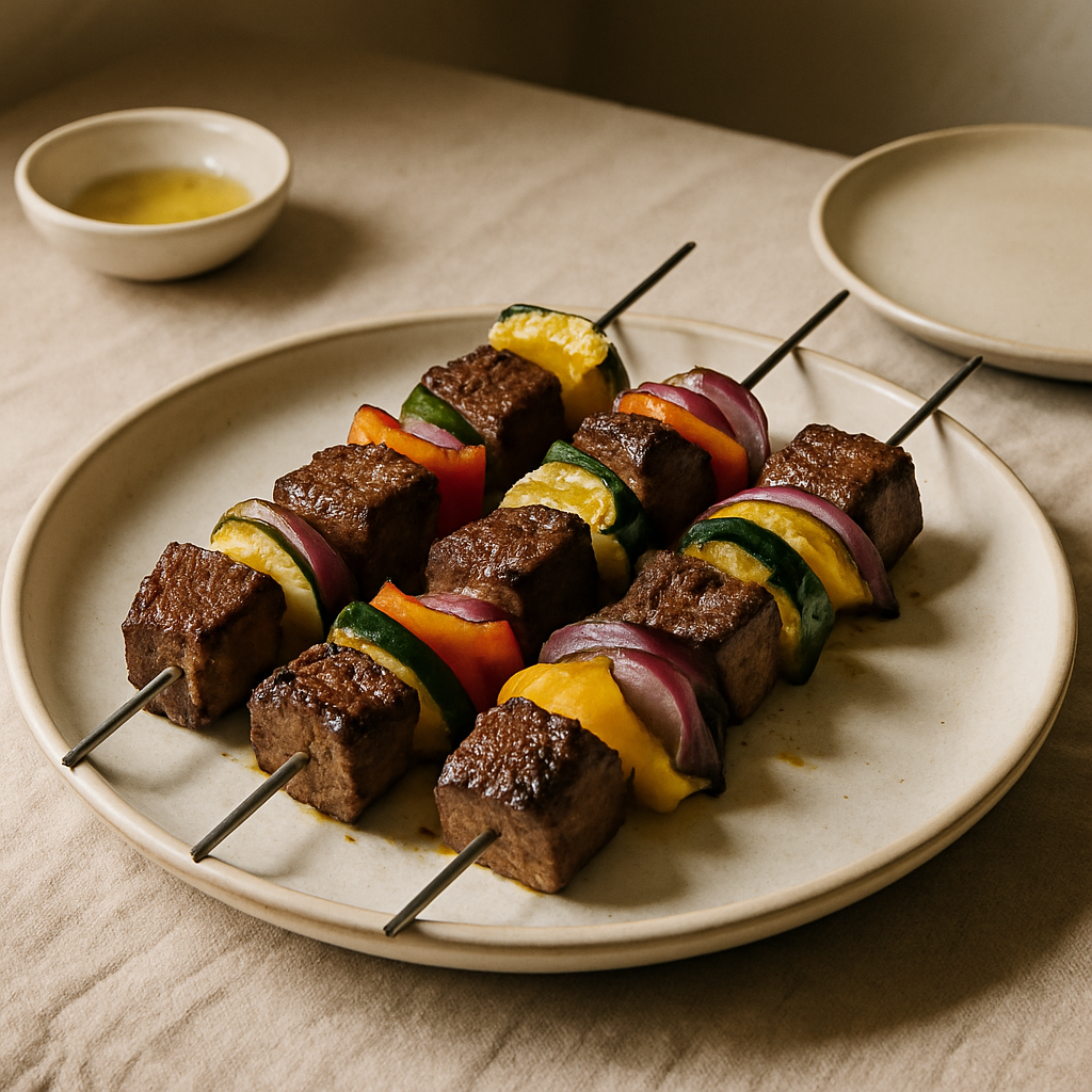 Beef and Vegetable Kabobs