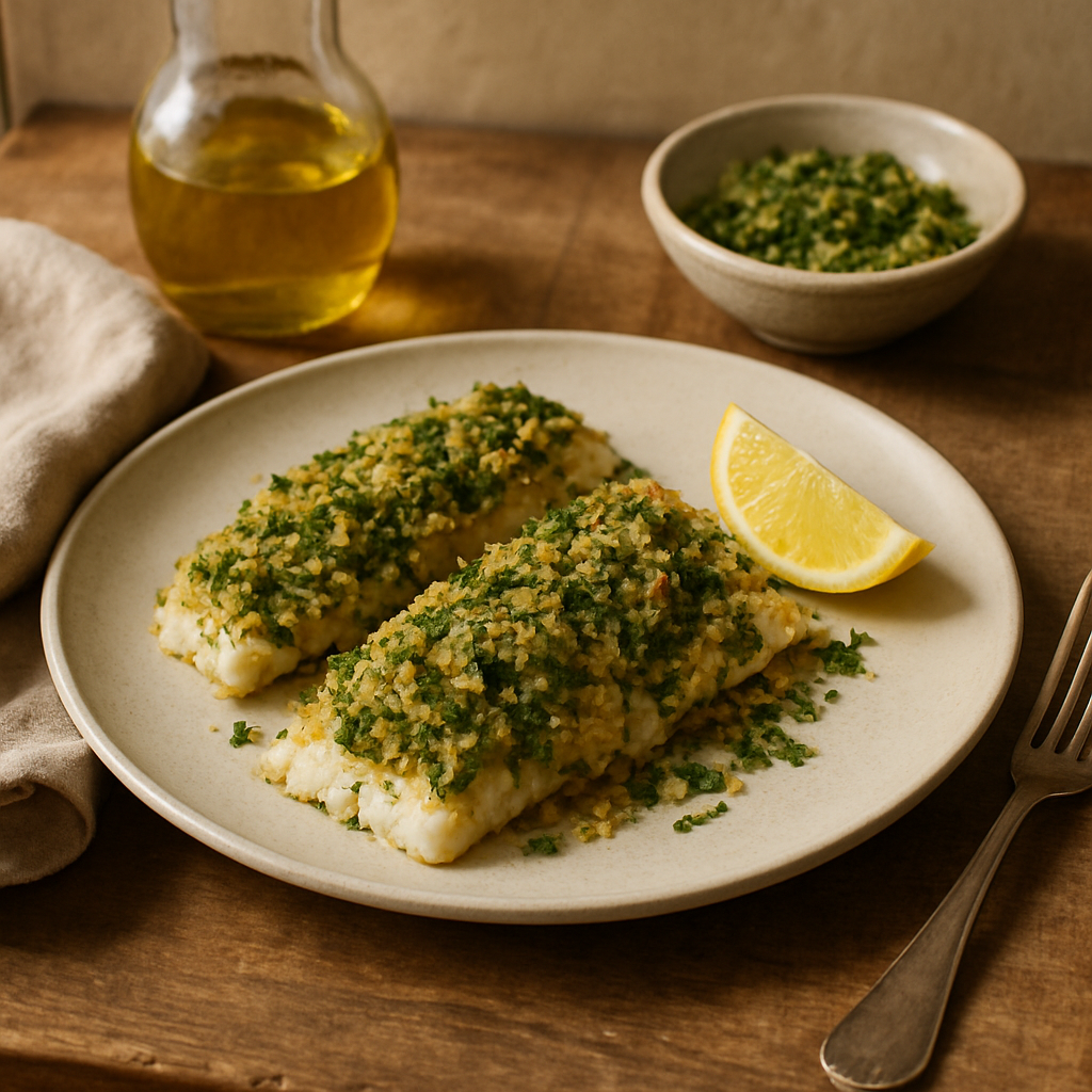 Baked Haddock with Herb Crust