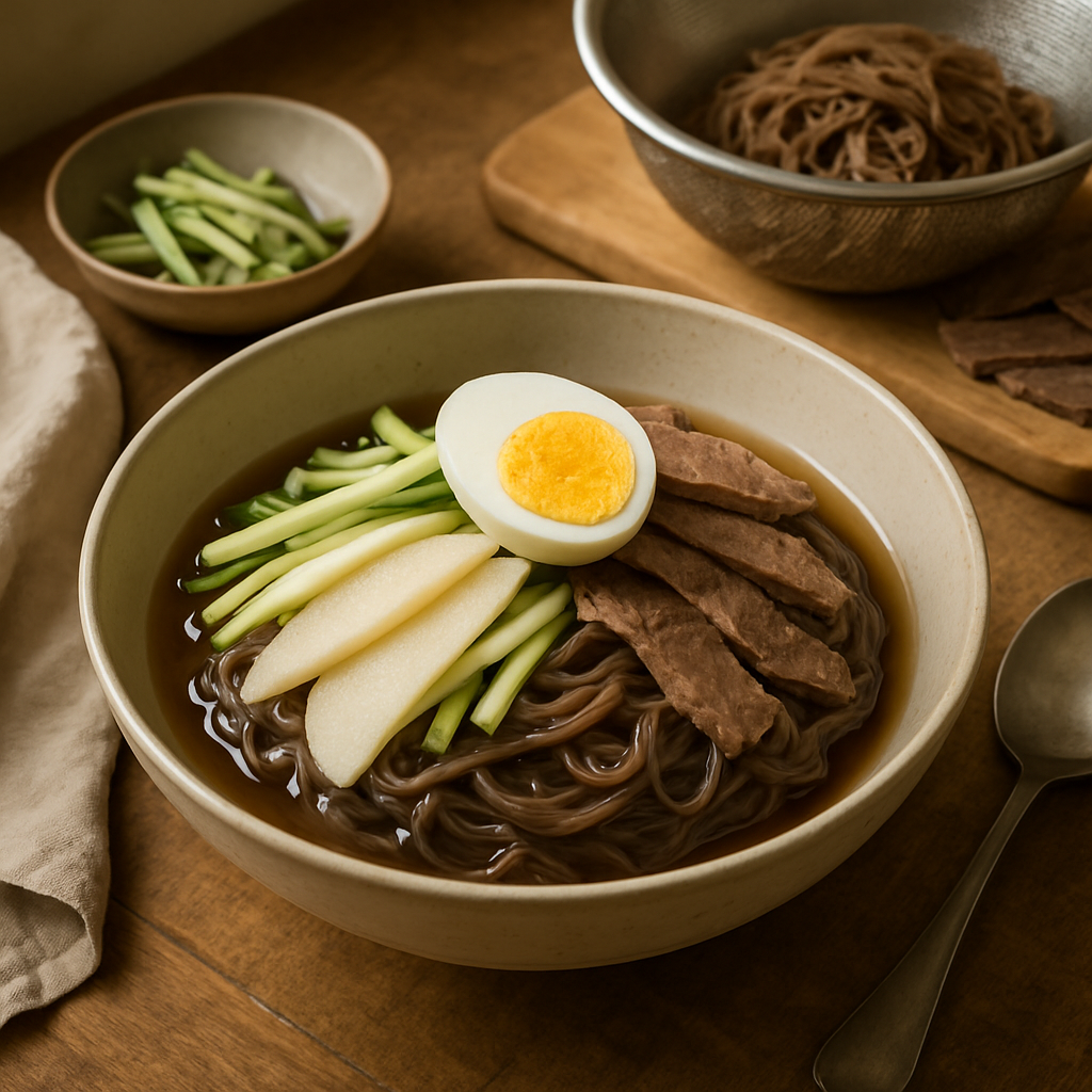 Mul Naengmyeon (Korean Cold Noodle Bowl)