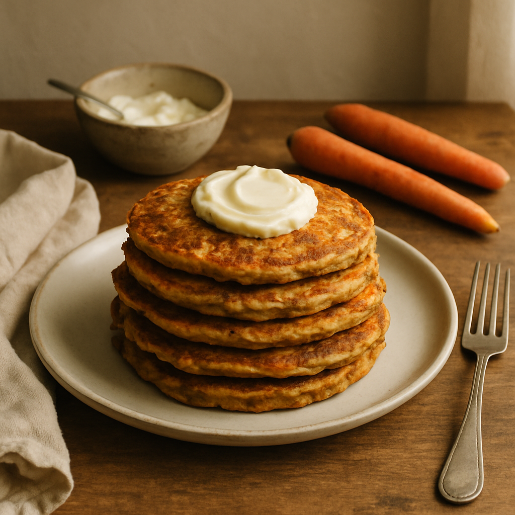 Karottenkuchen-Pancakes