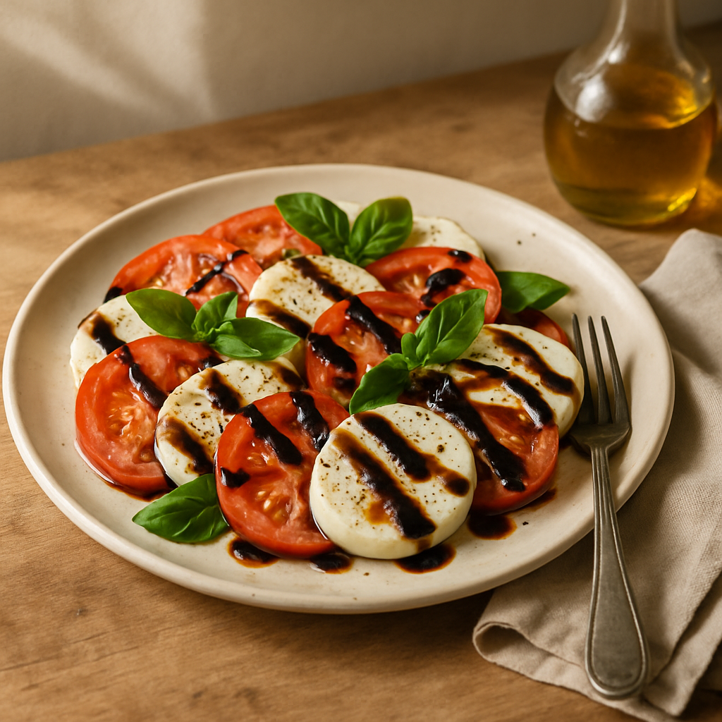 Caprese-Salat mit Balsamico-Glasur