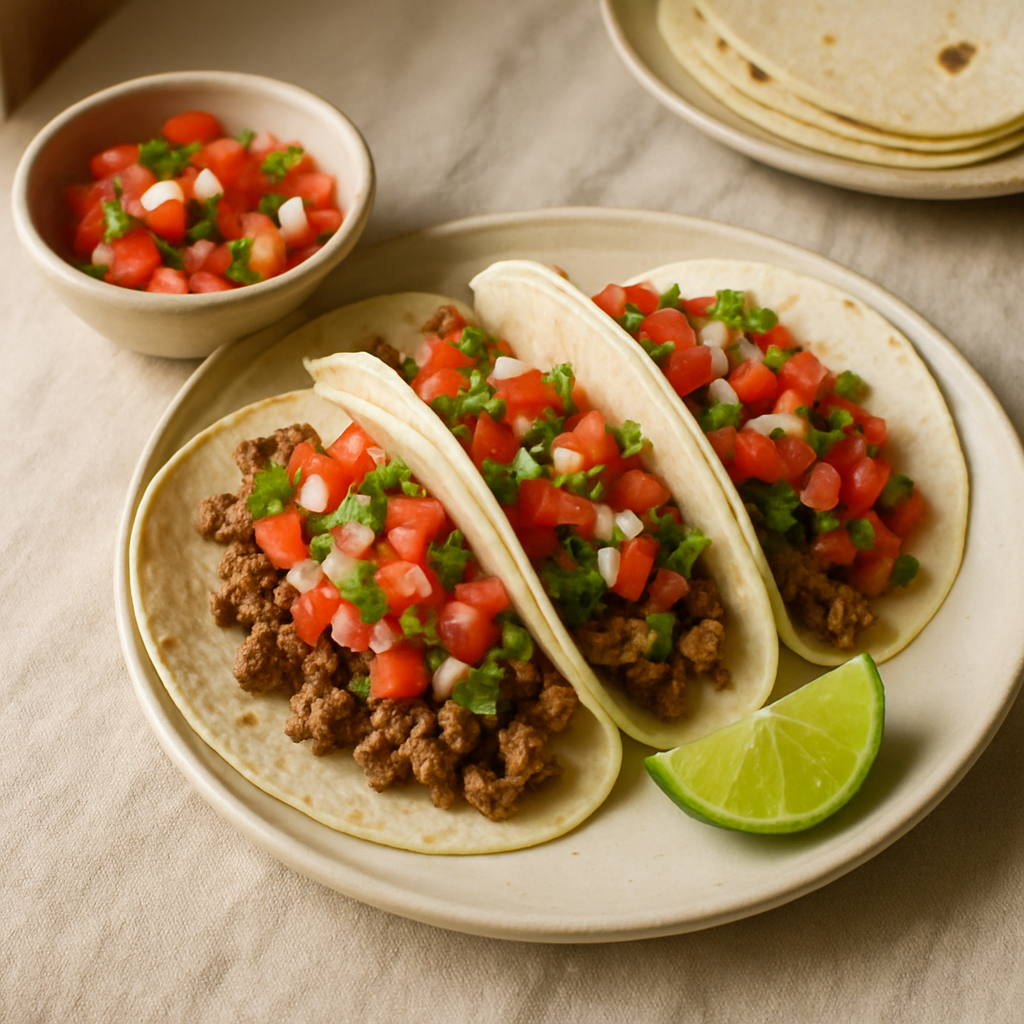 Rindfleisch-Tacos mit Salsa