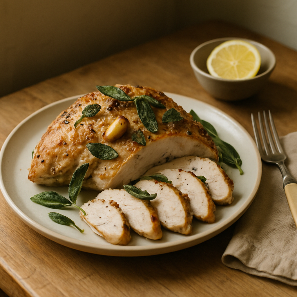 Roasted Turkey Breast with Sage and Garlic