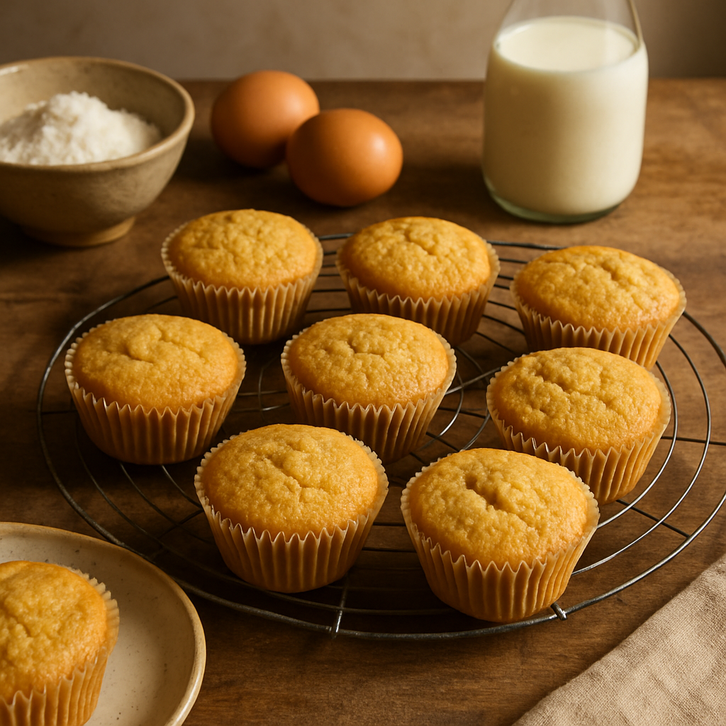 Hindistan Cevizli Badem Unlu Cupcake'ler