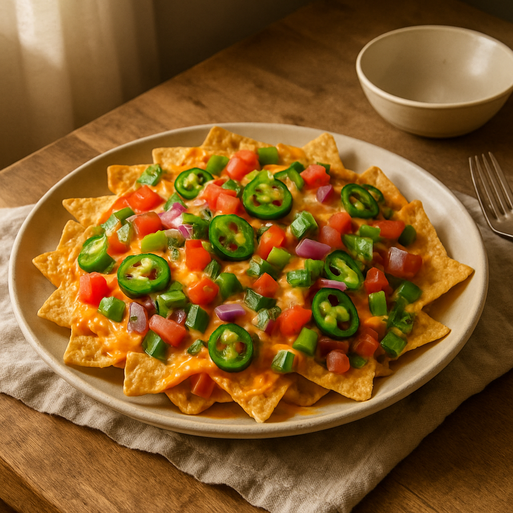 Vegetable Nachos with Cheese