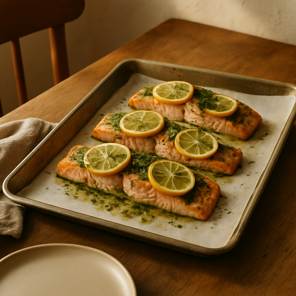 Ofenlachs mit Zitrone und Dill