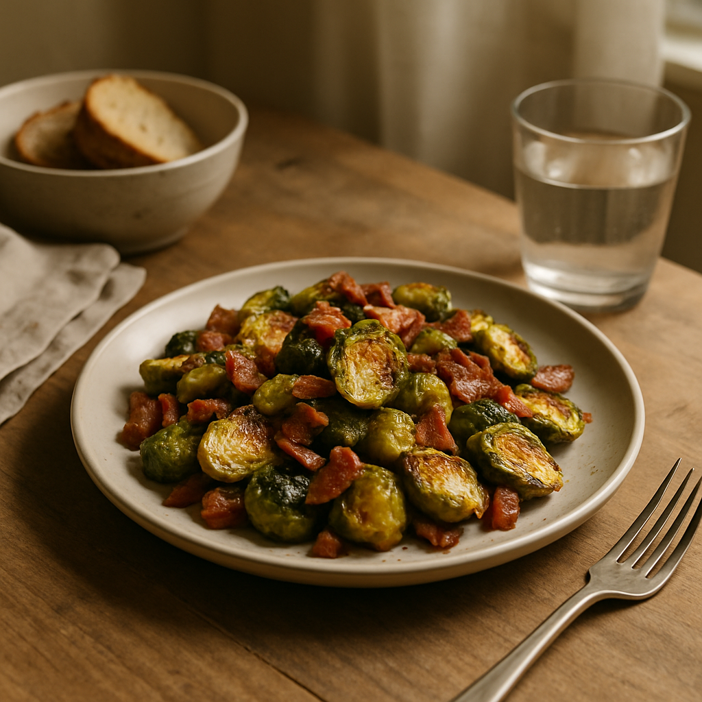 Roasted Brussels Sprouts with Bacon