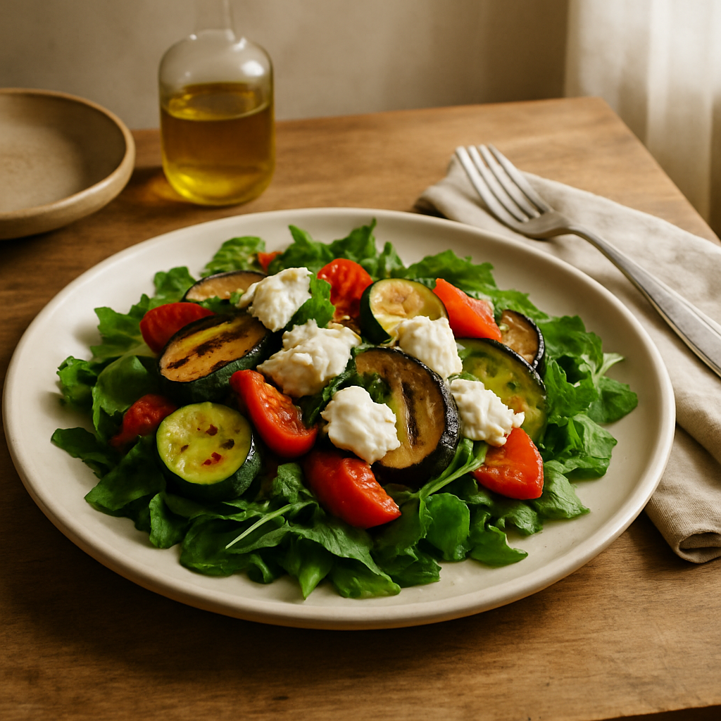 Grilled Vegetable and Goat Cheese Salad