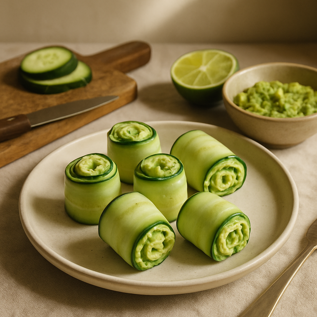 Gurken-Avocado-Rollen