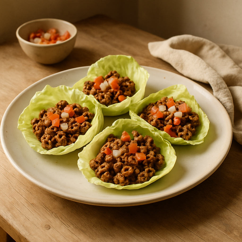 Beef Tacos in Lettuce Wraps