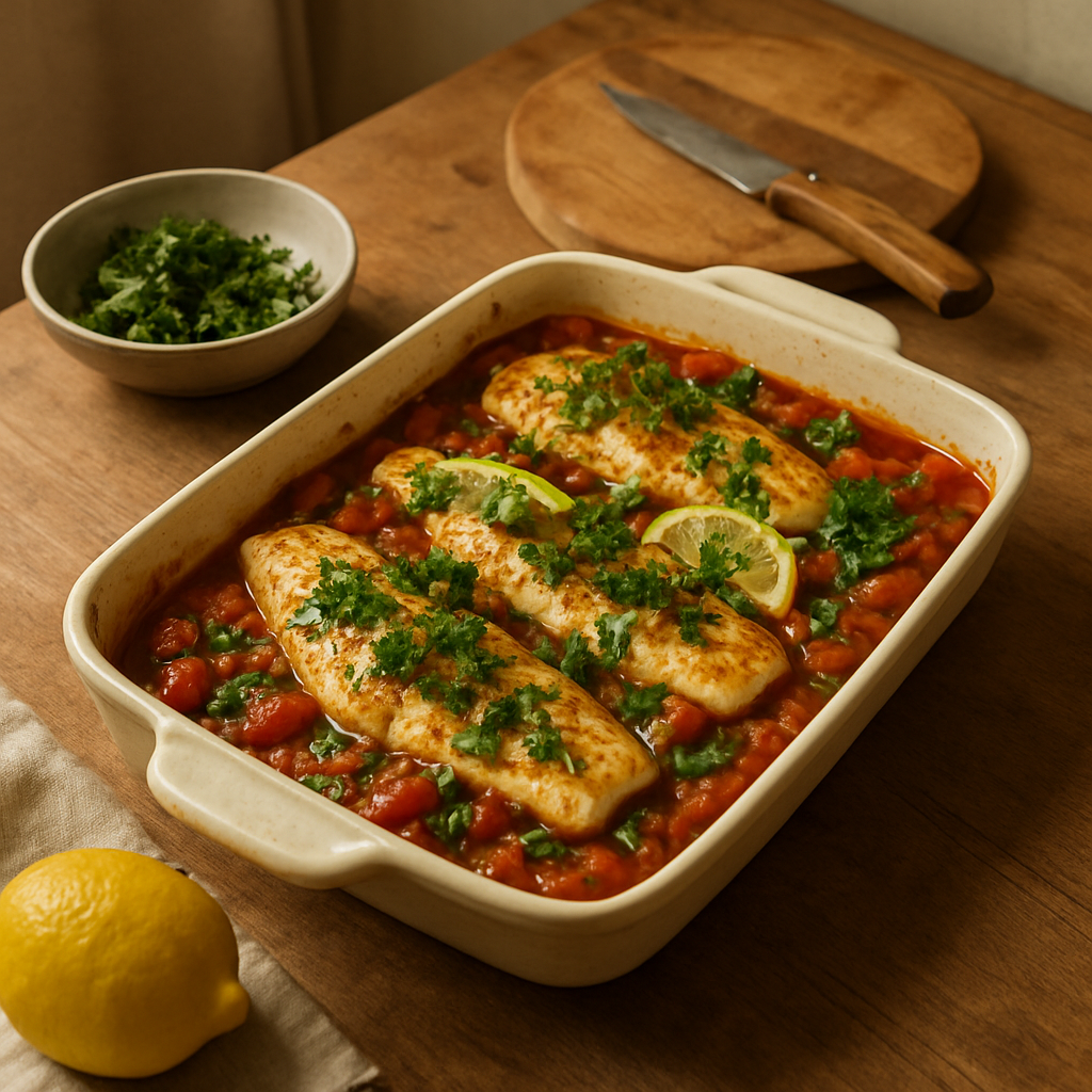 Moroccan Baked Fish