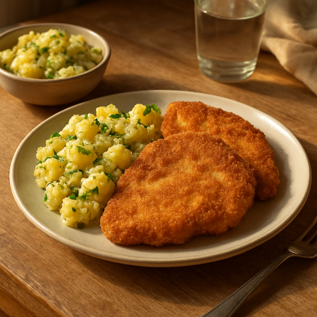Chicken Schnitzel with Potato Salad