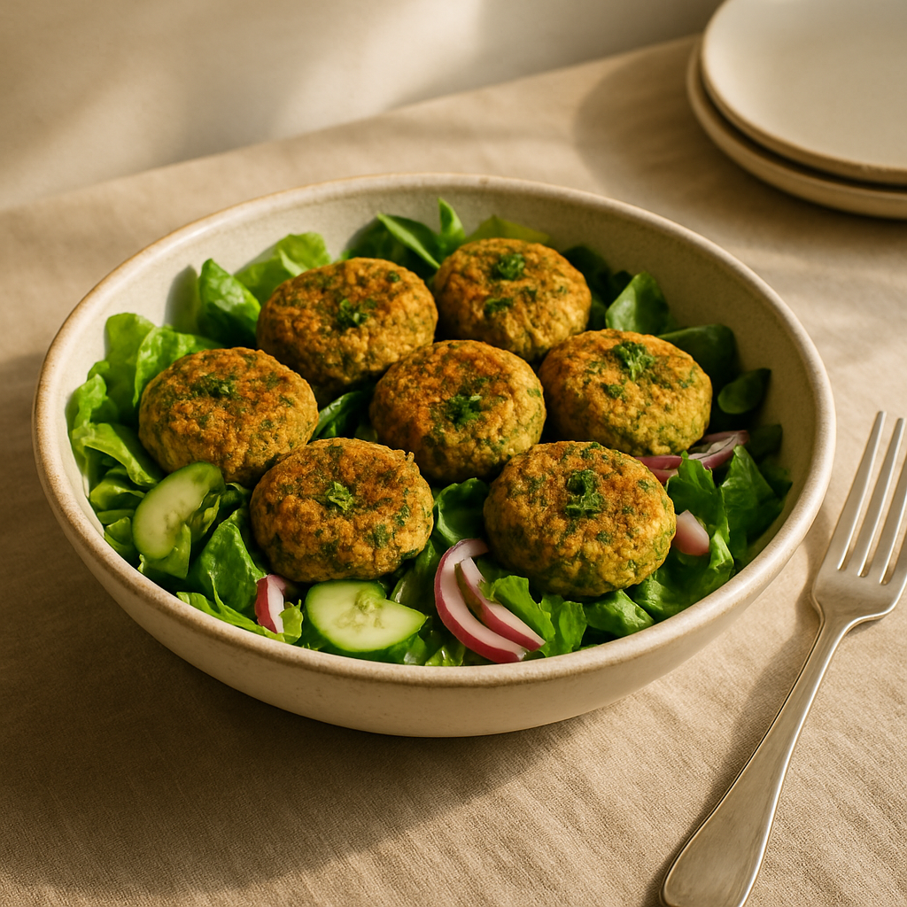 Baked Falafel Salad Bowl