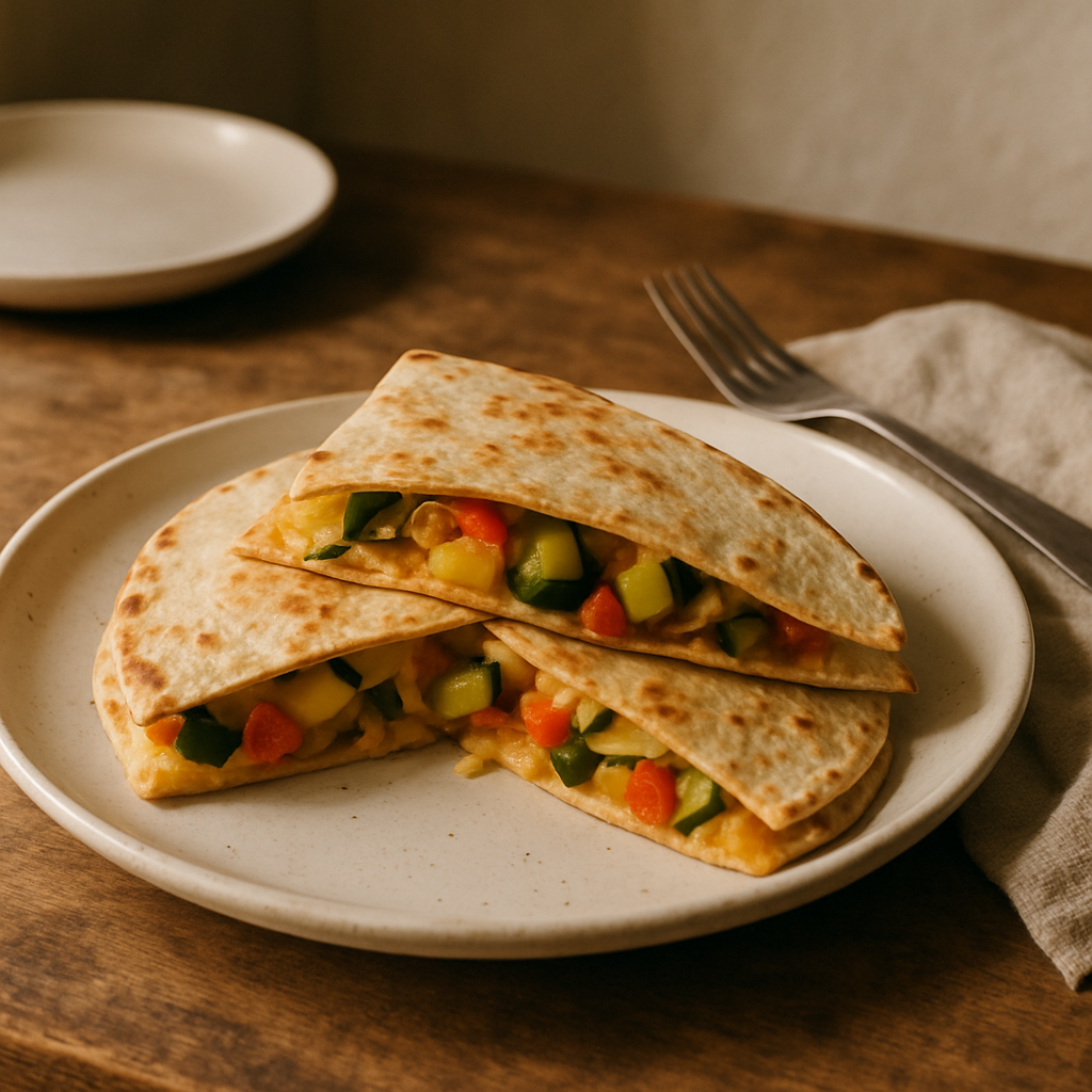 Vegetable and Cheese Quesadilla