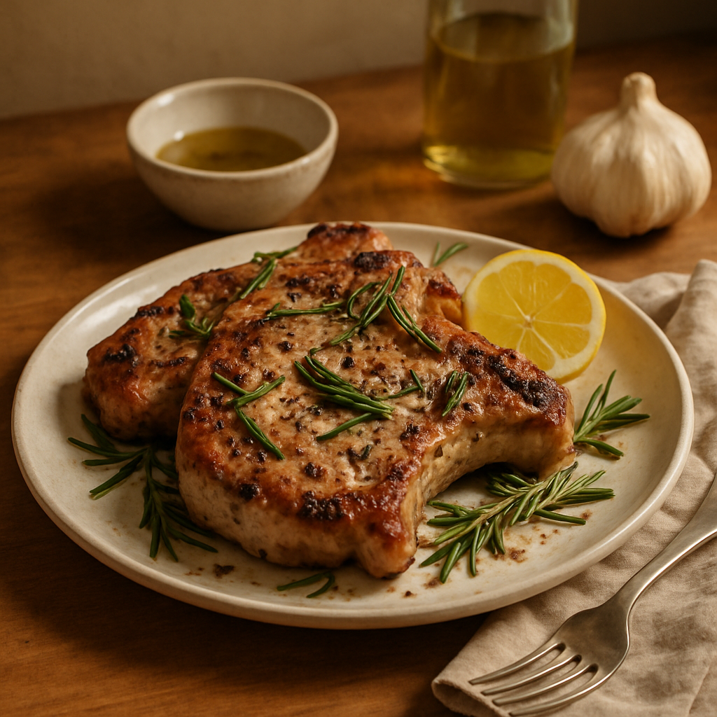 Pork Chops with Rosemary and Garlic