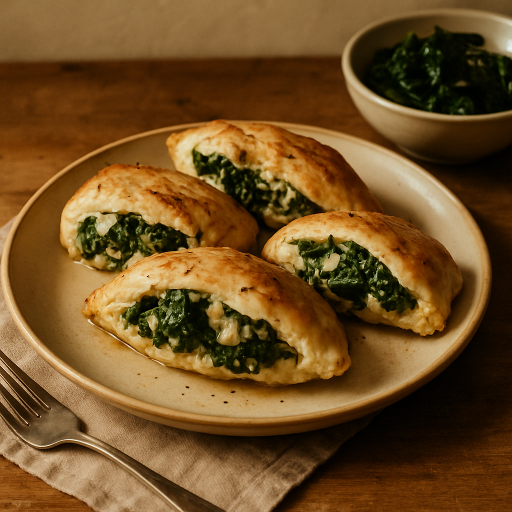 Ispanak ve Feta Peynirli Tavuk Göğsü Dolması