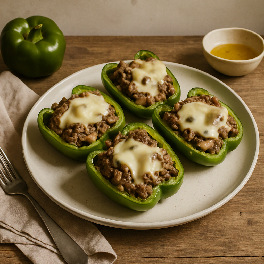 Philly Cheesesteak Dolgulu Biberler