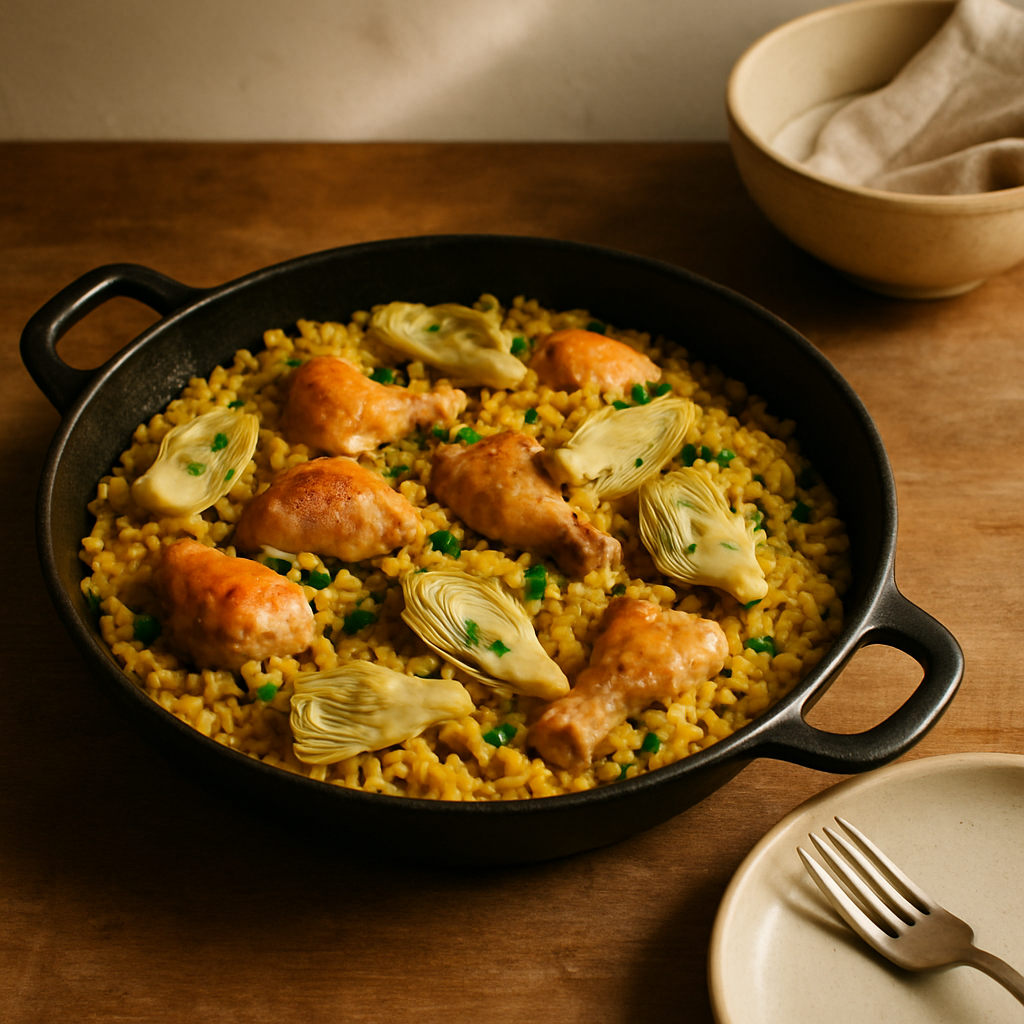 Chicken and Artichoke Paella