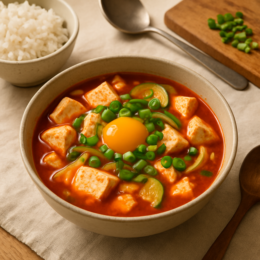 Sundubu Jjigae (Koreanischer Eintopf mit weichem Tofu)