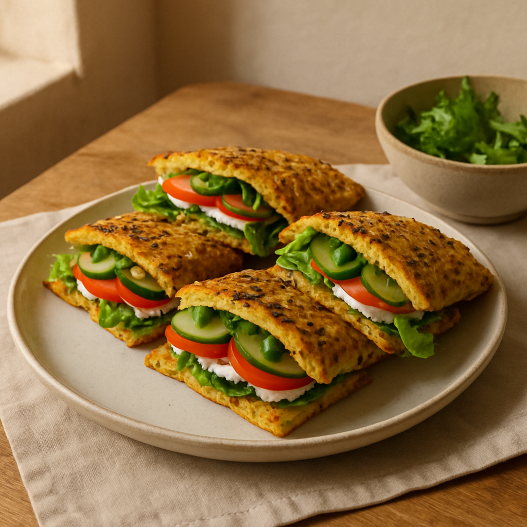 Ofengebackene Gemüse-Labneh Sandwiches