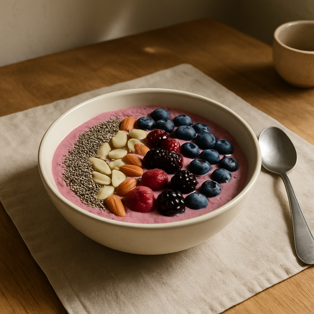 Smoothie-Bowl mit Beeren
