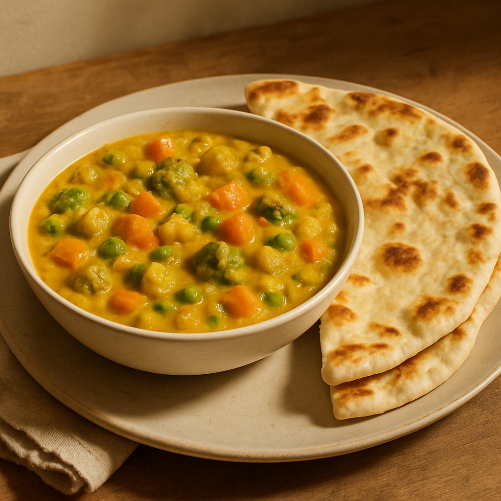 Vegetable Korma with Naan