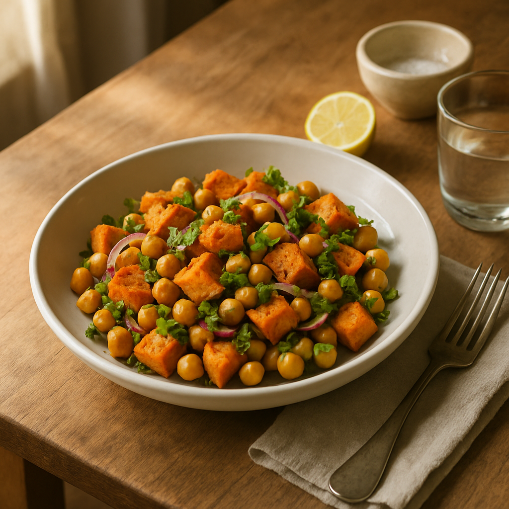 Tatlı Patates ve Nohut Salatası